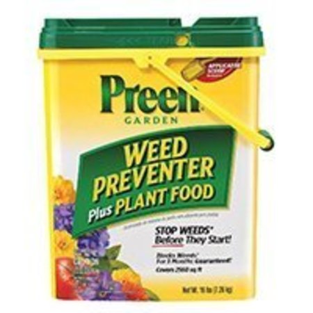 PREEN Preen 21-63907 Weed Preventer Plus Plant Food, 16 lb Drum 21-63907